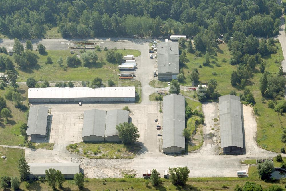 BRANDENBURG BRIEST von oben - Bereiche des alten NVA / Bundeswehr - Flugplatz Briest