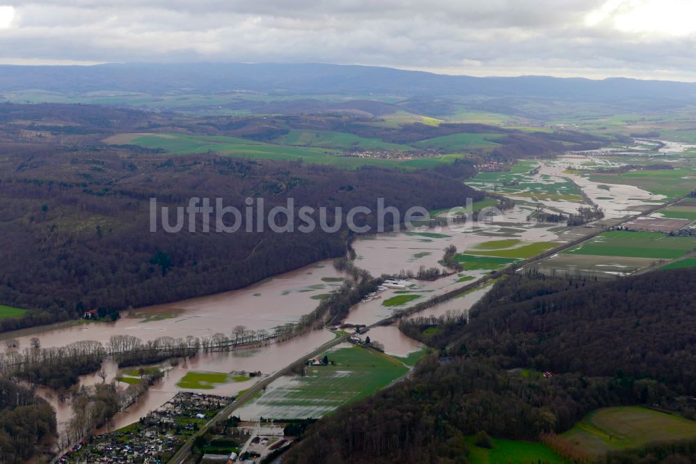 Luftaufnahme Northeim - Überflutete Flutungswiesen Am Hochwasser- Pegel ...