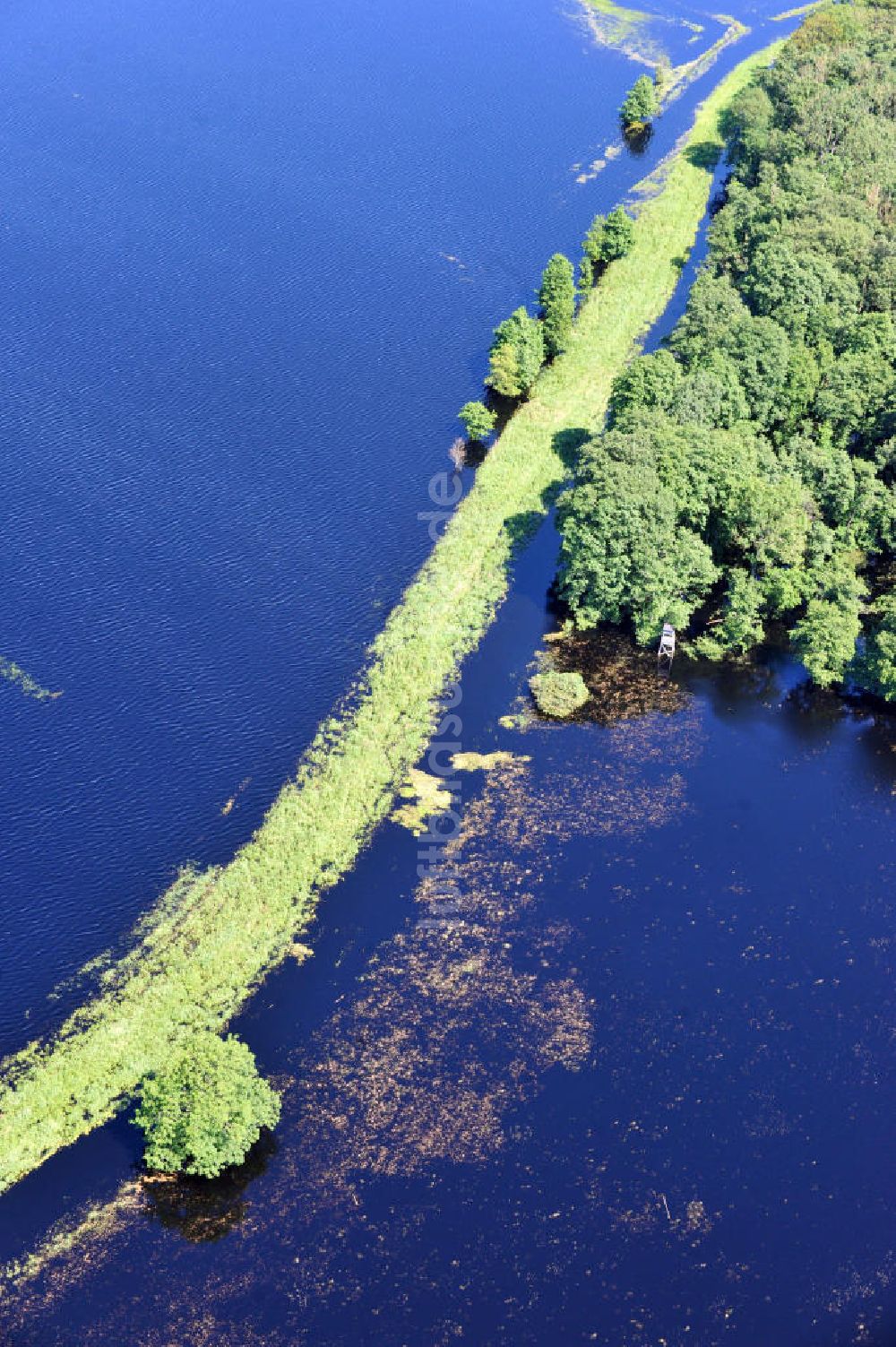 Ostseebad Graal-Müritz von oben - Überflutetes Landschaftsschutzgebiet ?Tabakwiesen? bei Graal-Müritz