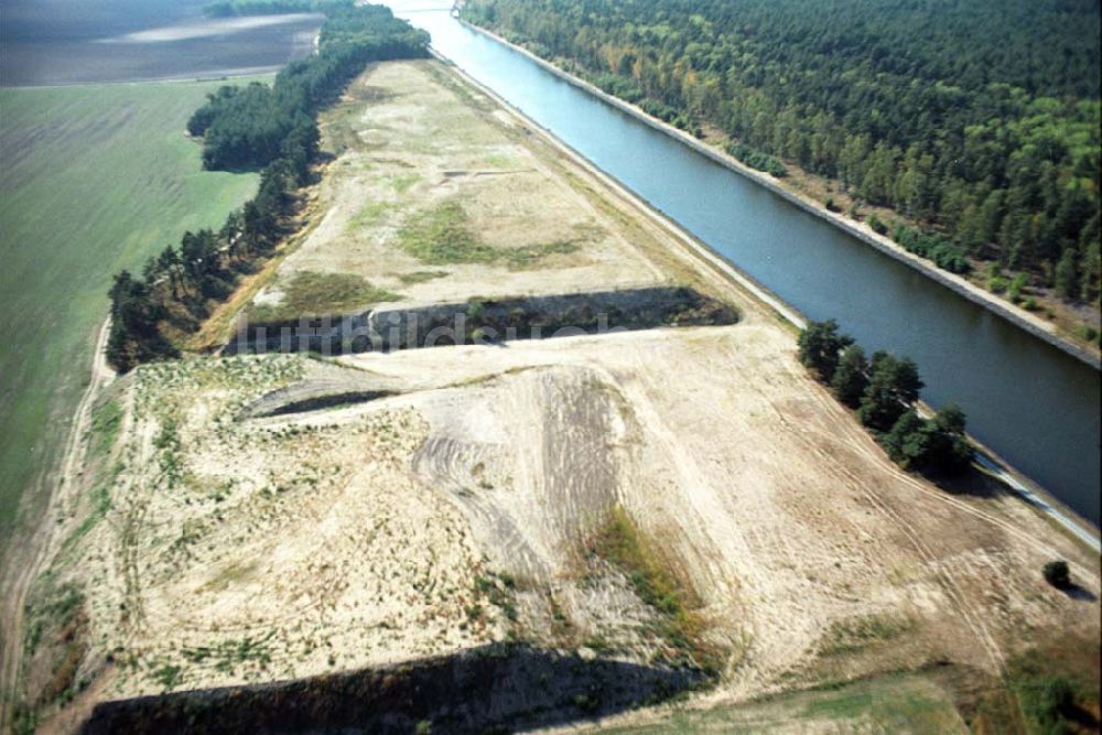 Luftaufnahme Detershagen - Überflutungsflächen zwischen Niegripp und Detershagen