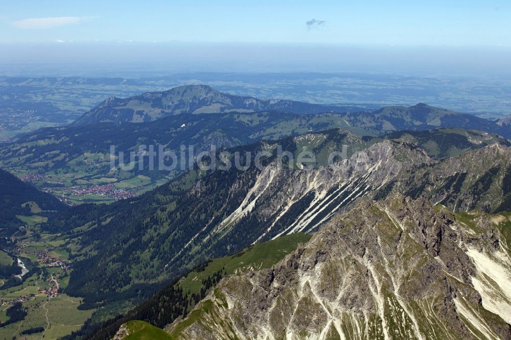 Luftaufnahme Grimentz - Berg- und Gletscher- Landschaft bei Grimentz im Canton Wallis in der Schweiz