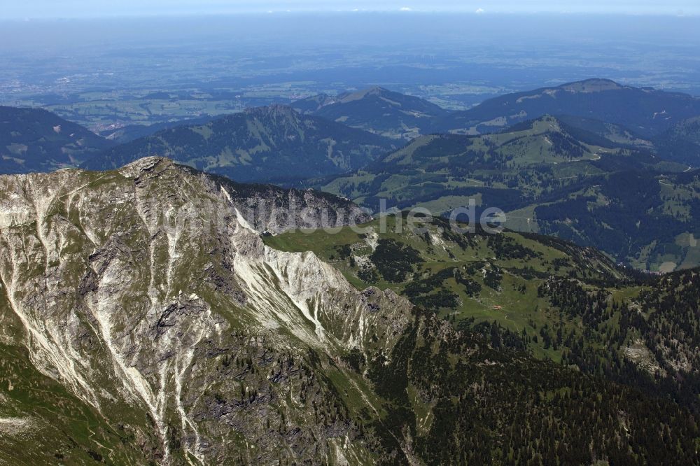 Luftbild Grimentz - Berg- und Gletscher- Landschaft bei Grimentz im Canton Wallis in der Schweiz