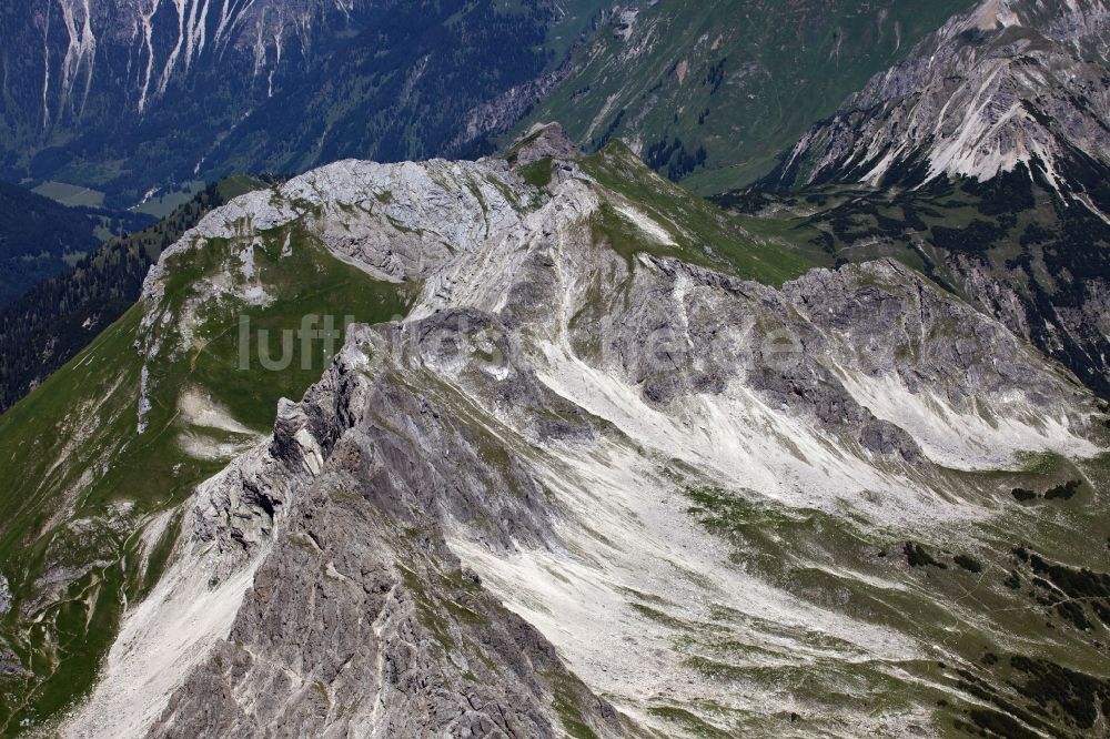 Luftbild Grimentz - Berg- und Gletscher- Landschaft bei Grimentz im Canton Wallis in der Schweiz