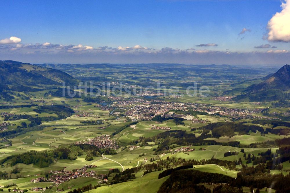 Luftbild Sonthofen - Berg- und Tal Landschaft in Sonthofen im Bundesland Bayern, Deutschland