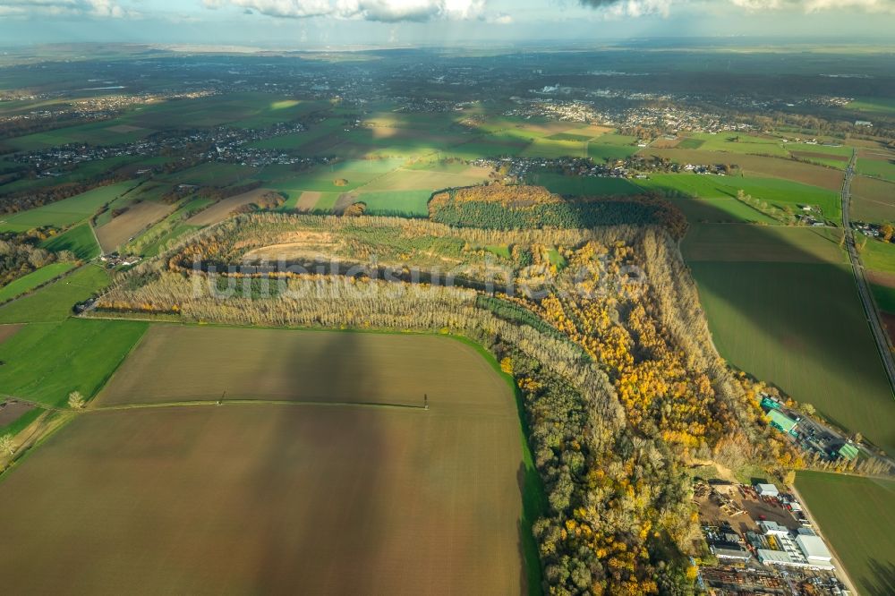 Düren aus der Vogelperspektive: Bergbau- Abraumhalde Berghalde Beythal in Düren im Bundesland Nordrhein-Westfalen, Deutschland