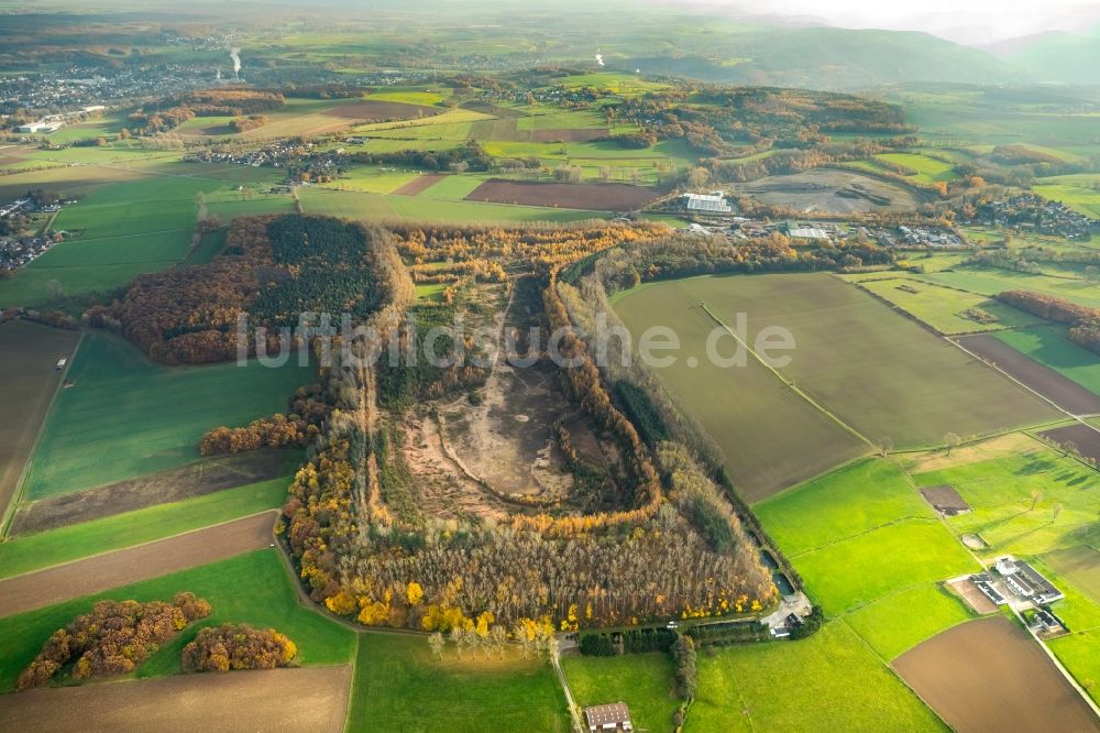 Luftbild Düren - Bergbau- Abraumhalde Berghalde Beythal in Düren im Bundesland Nordrhein-Westfalen, Deutschland