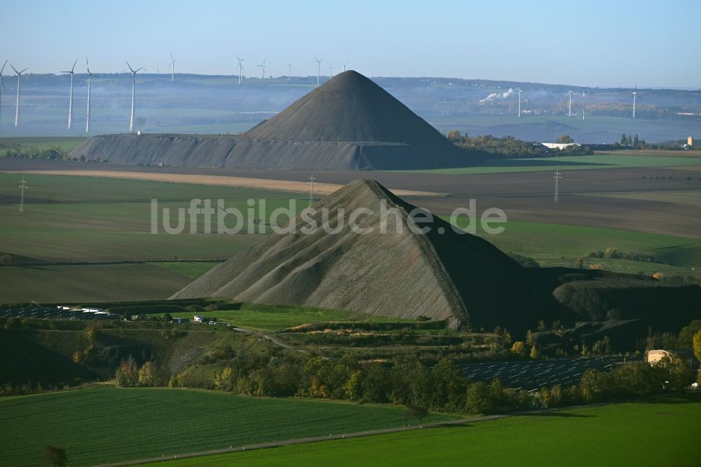 Luftbild Gerbstedt - Bergbau- Abraumhalde - Kupferschieferhalde des Otto-Brosowski-Schachts in Gerbstedt im Bundesland Sachsen-Anhalt, Deutschland