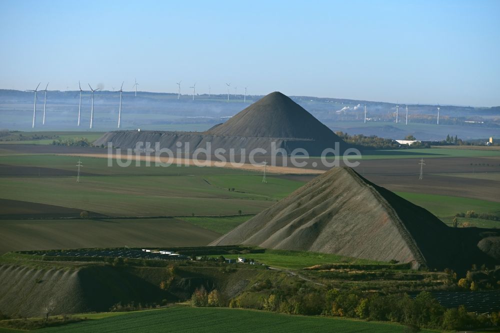 Luftaufnahme Gerbstedt - Bergbau- Abraumhalde - Kupferschieferhalde des Otto-Brosowski-Schachts in Gerbstedt im Bundesland Sachsen-Anhalt, Deutschland