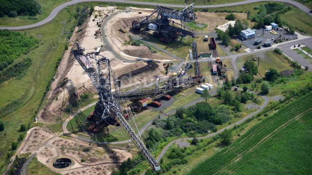 Großpösna aus der Vogelperspektive: Bergbau-Technik-Park in Großpösna im Bundesland Sachsen, Deutschland