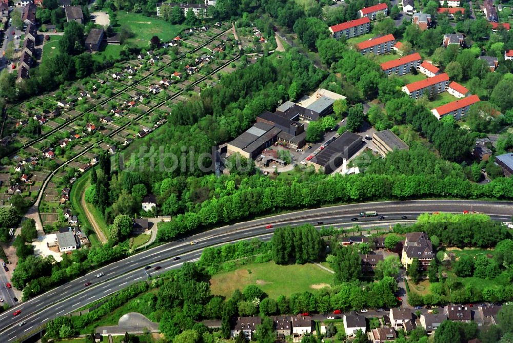 Bochum von oben - Bergbauversuchsanlage in Bochum-Hordel in Nordrhein-Westfalen