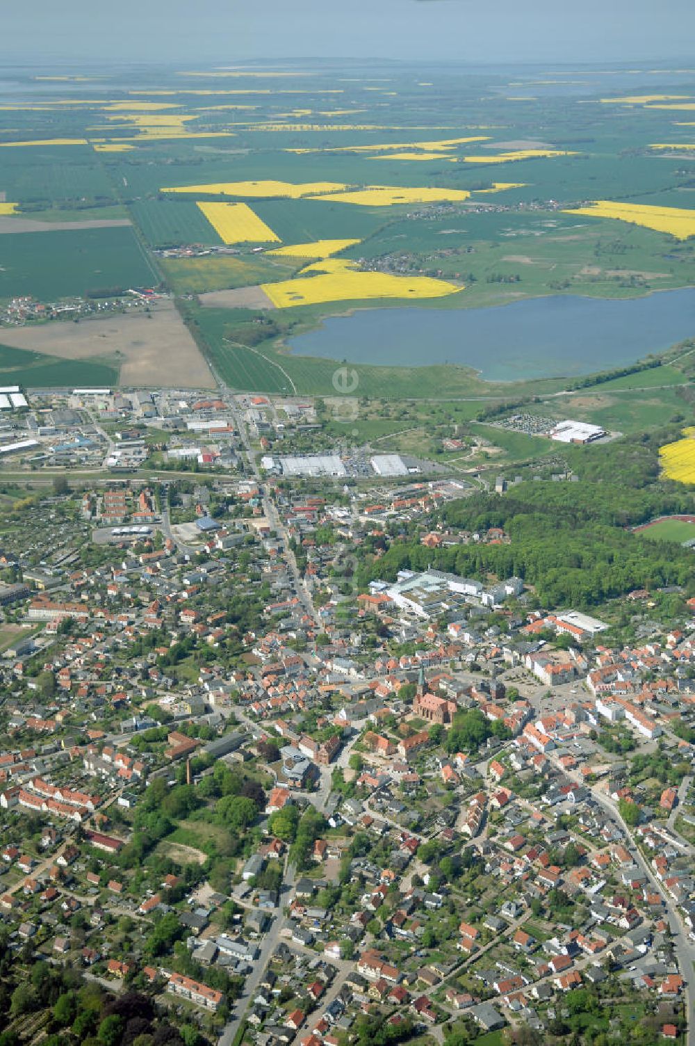 BERGEN aus der Vogelperspektive: Bergen auf der Insel Rügen