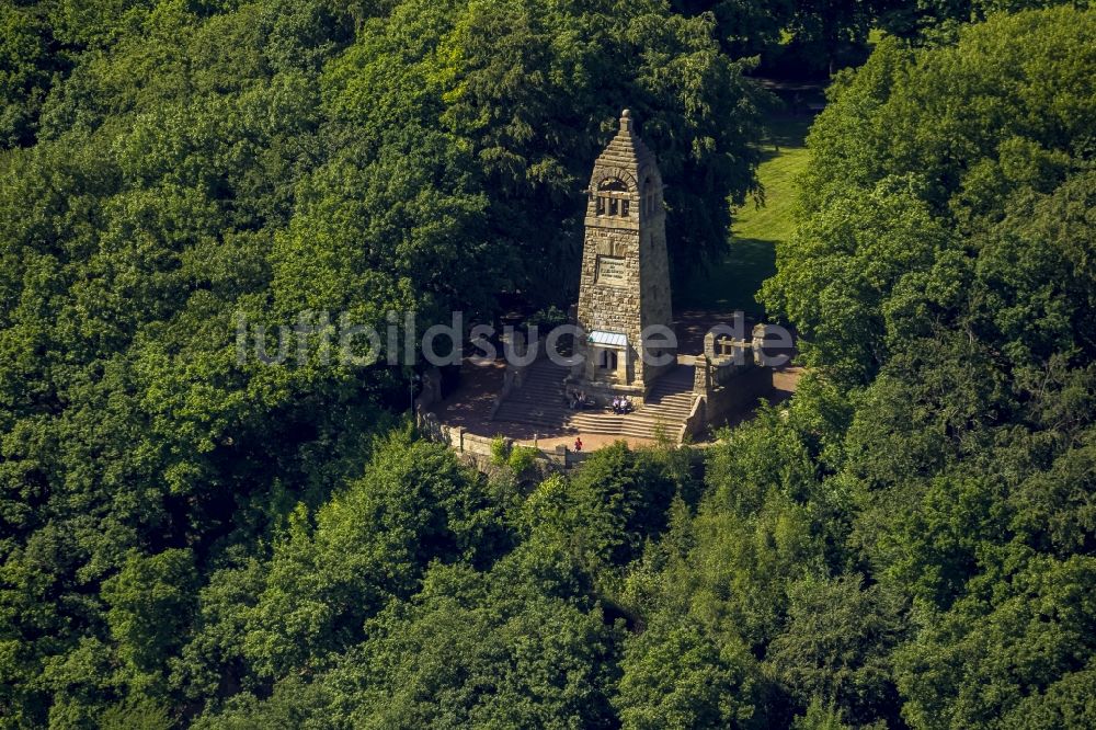 Luftbild Witten - Bergerdenkmal Hohenstein in Witten im Ruhrgebiet im Bundesland Nordrhein-Westfalen