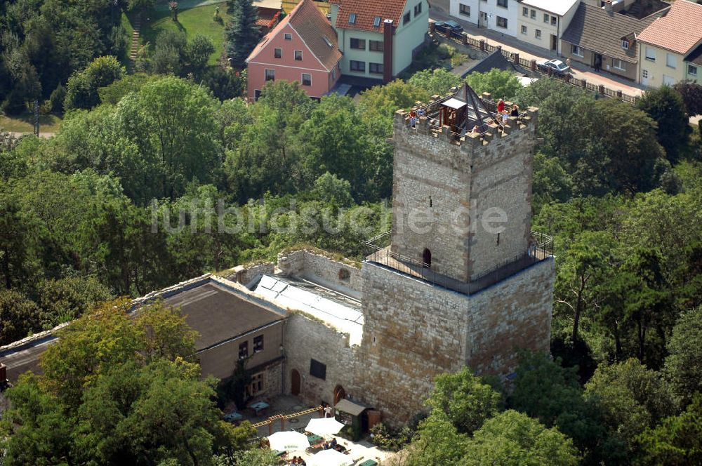 Luftbild Eckartsberga Eckartsberga Eckartsberga Eckartsberga - Bergfried der Burgruine Eckartsburg in Eckartsberga