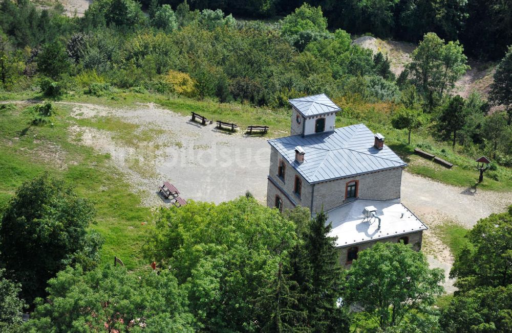 Luftaufnahme Hörselberge - Berggasthaus auf dem Großen Hörselberg in Thüringen