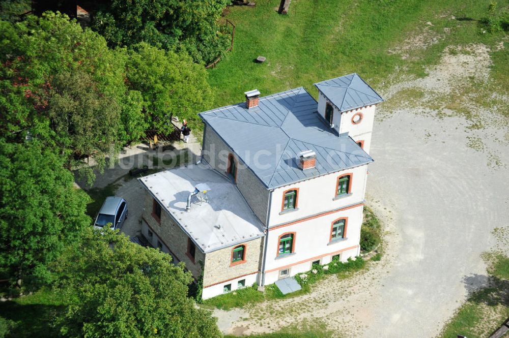 Luftbild Hörselberge - Berggasthaus auf dem Großen Hörselberg in Thüringen