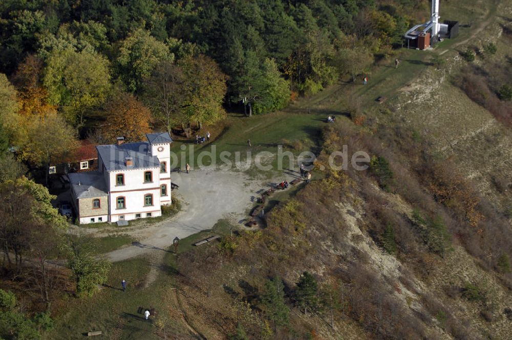 Luftaufnahme Hastrungsfeld - Burla - Berggasthaus Grosser Hörselberg in Hastrungsfeld/ Burla