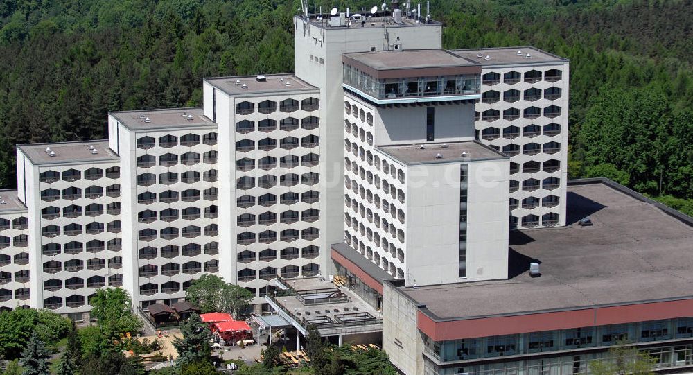 Friedrichroda von oben - Berghotel in Friedrichroda im Thüringer Wald