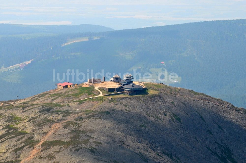 Luftbild Hradec Kralove / Königgrätz - Bergkuppe der Schneekoppe im Riesengebirge in Tschechien