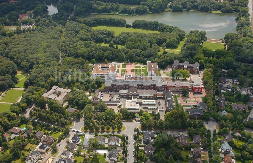 Gelsenkirchen von oben - Bergmannsheil in Gelsenkirchen im Bundesland Nordrhein-Westfalen