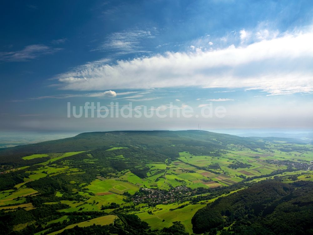 Meißner aus der Vogelperspektive: Bergmassiv Hoher Meißner in Meißner im Bundesland Hessen