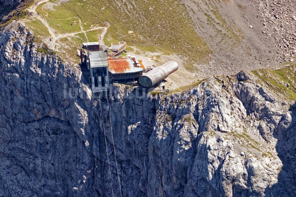 Luftbild Mittenwald - Bergstation der Karwendelbahn bei Mittenwald im Bundesland Bayern