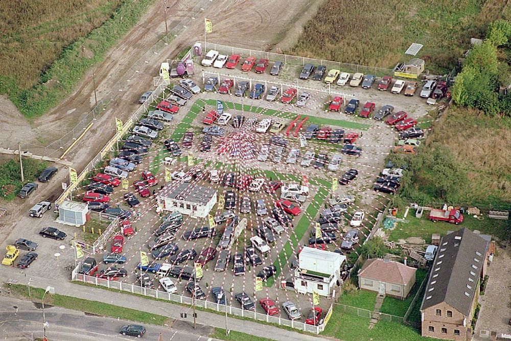 Luftbild Berlin-Karow - 21.09.1995 Berlin, Automarkt in Karow - Nord