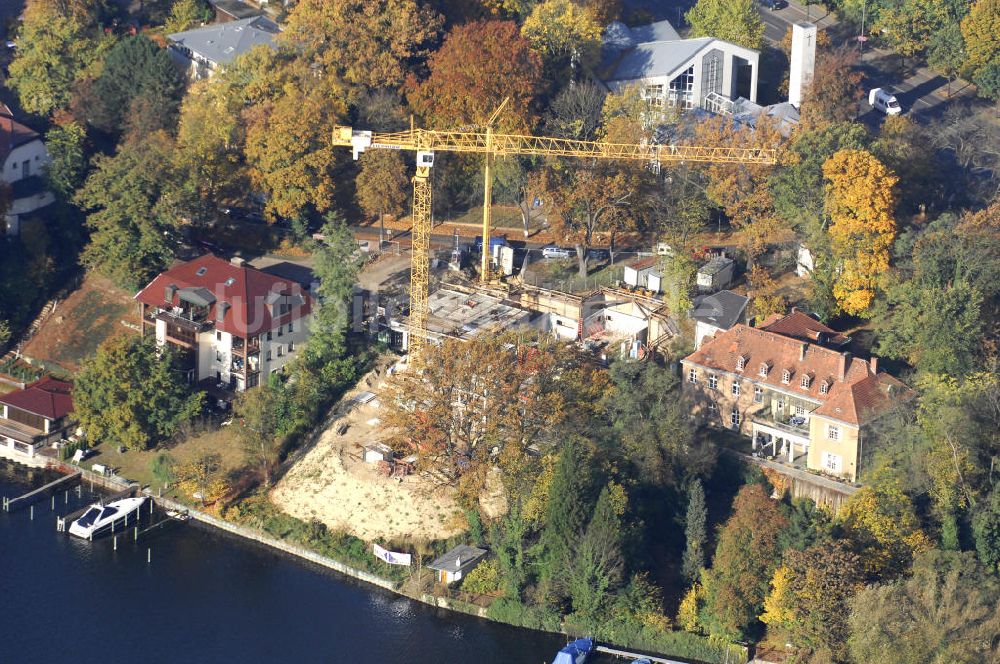 Luftbild Berlin - Berlin Baustelle Am Kleinen Wannsee 2 der CONCEPT BAU - PREMIER GmbH