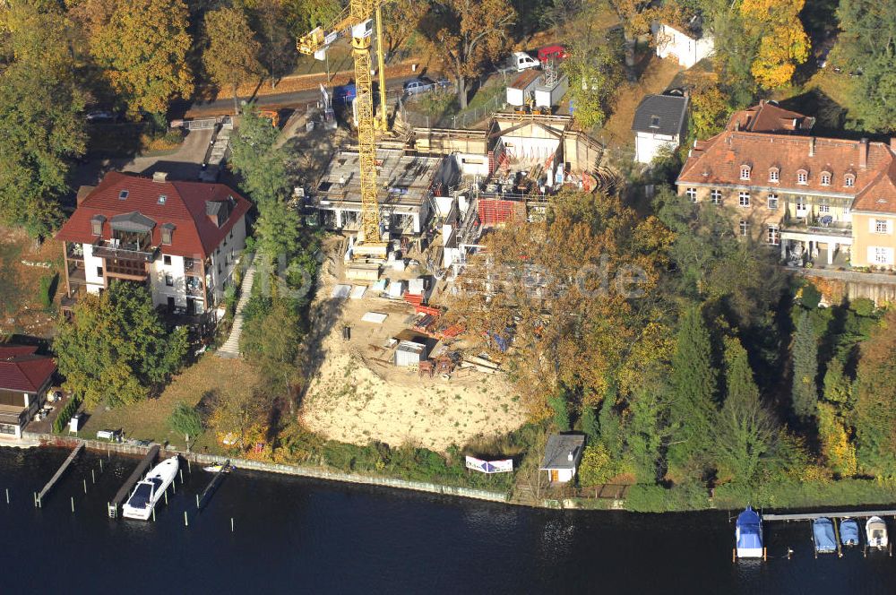 Luftbild Berlin - Berlin Baustelle Am Kleinen Wannsee 2 der CONCEPT BAU - PREMIER GmbH