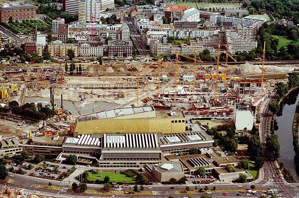 Luftbild Berlin Mitte - 06.09.1995 Berlin, Baustelle am Potsdamer Platz