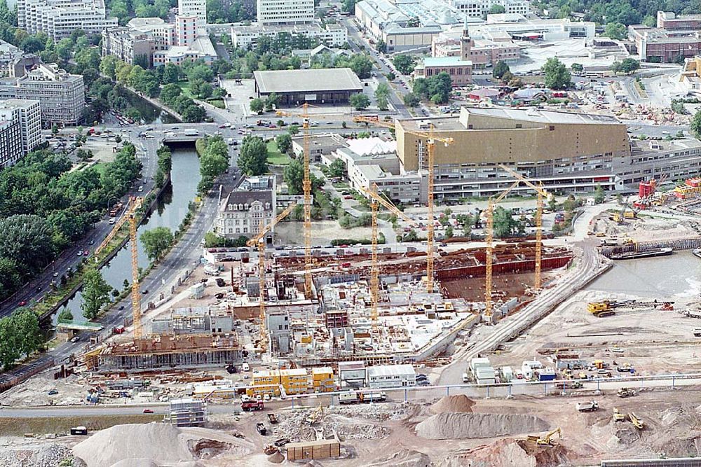 Berlin Mitte von oben - 06.09.1995 Berlin, Baustelle am Potsdamer Platz