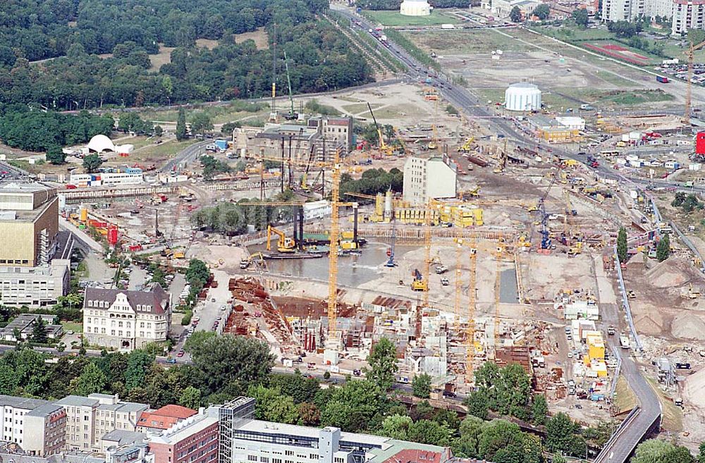 Luftbild Berlin Mitte - 06.09.1995 Berlin, Baustelle am Potsdamer Platz