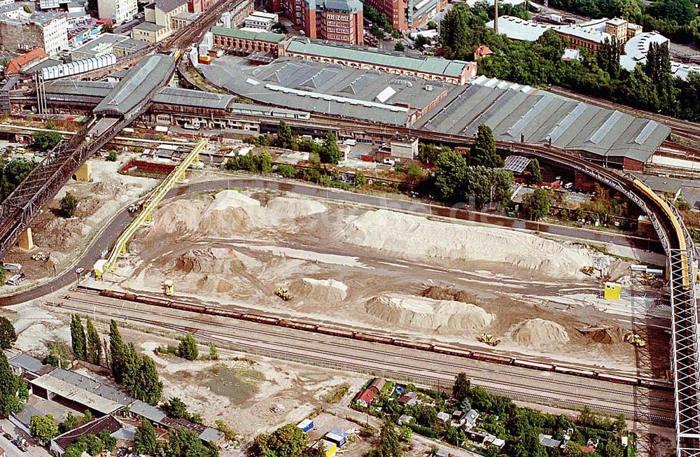 Luftaufnahme Berlin Mitte - 06.09.1995 Berlin, Baustelle am Potsdamer Platz