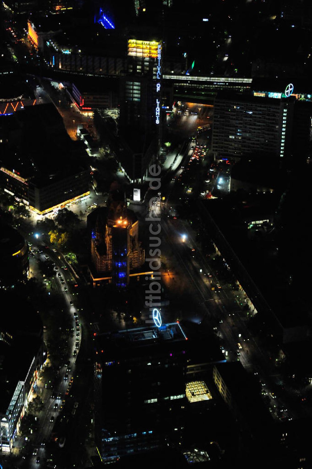 Luftbild Berlin - Berlin Breitscheidplatz Festival of Lights