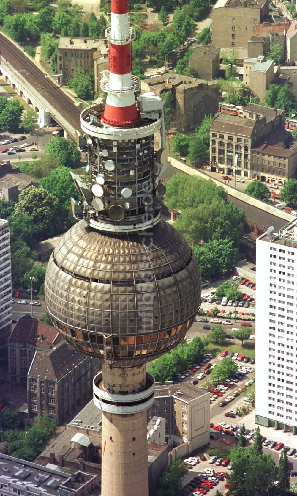 Berlin von oben - 23.06.94 Berlin, Fernsehturm