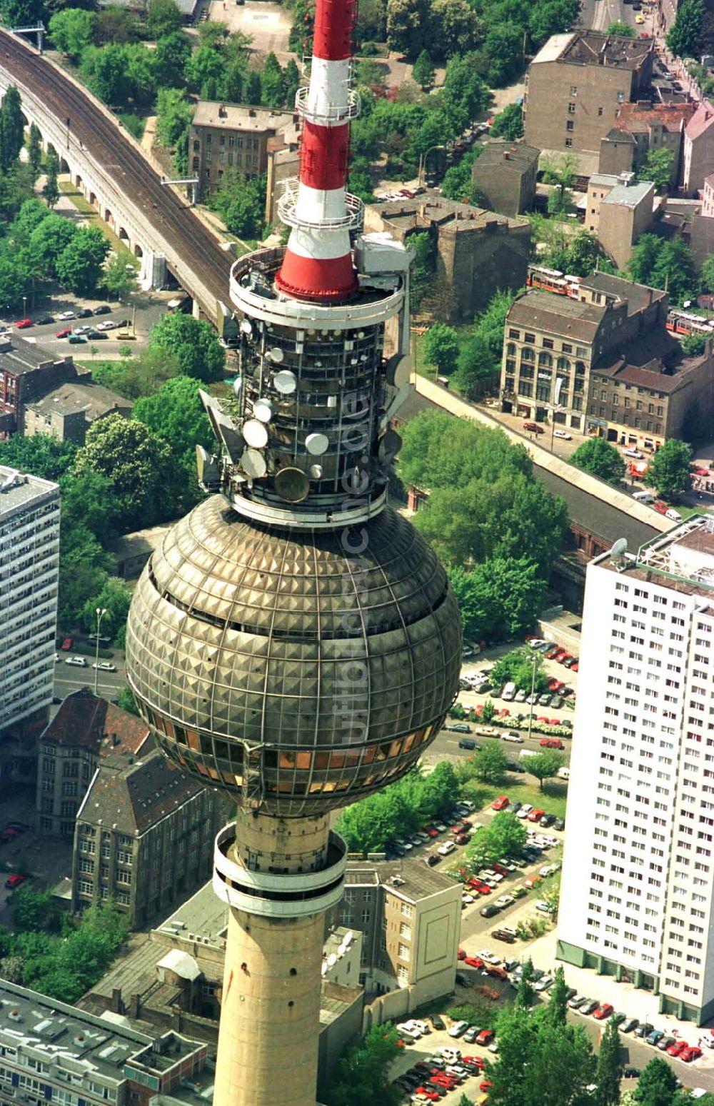 Berlin aus der Vogelperspektive: 23.06.94 Berlin, Fernsehturm