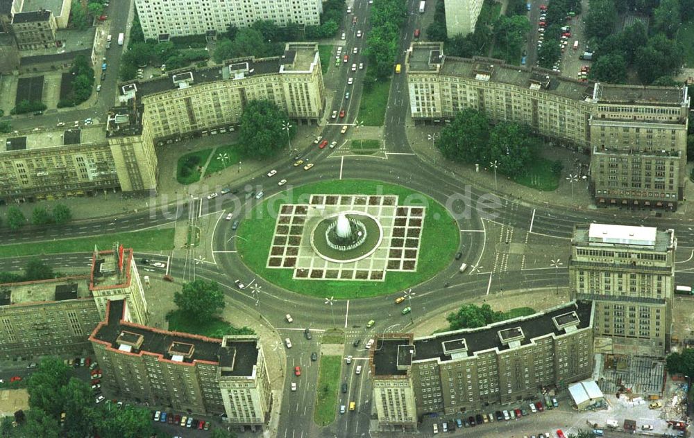 Berlin-Friedrichshain von oben - Berlin-Friedrichshain LBA Strausberger Platz