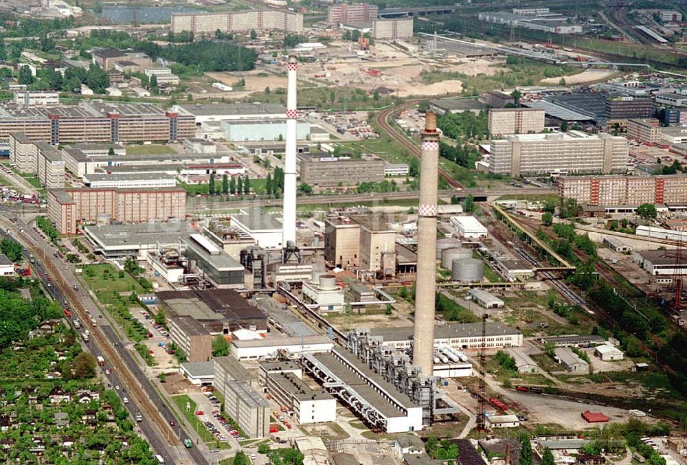 Berlin / Friedrichshain von oben - Berlin / Friedrichshain Neues Deutschland-Verlagsgelände 23.06.1994