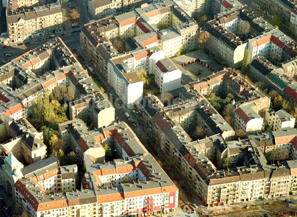 Berlin - Friedrichshain von oben - Berlin - Friedrichshain (Nähe S-Bhf