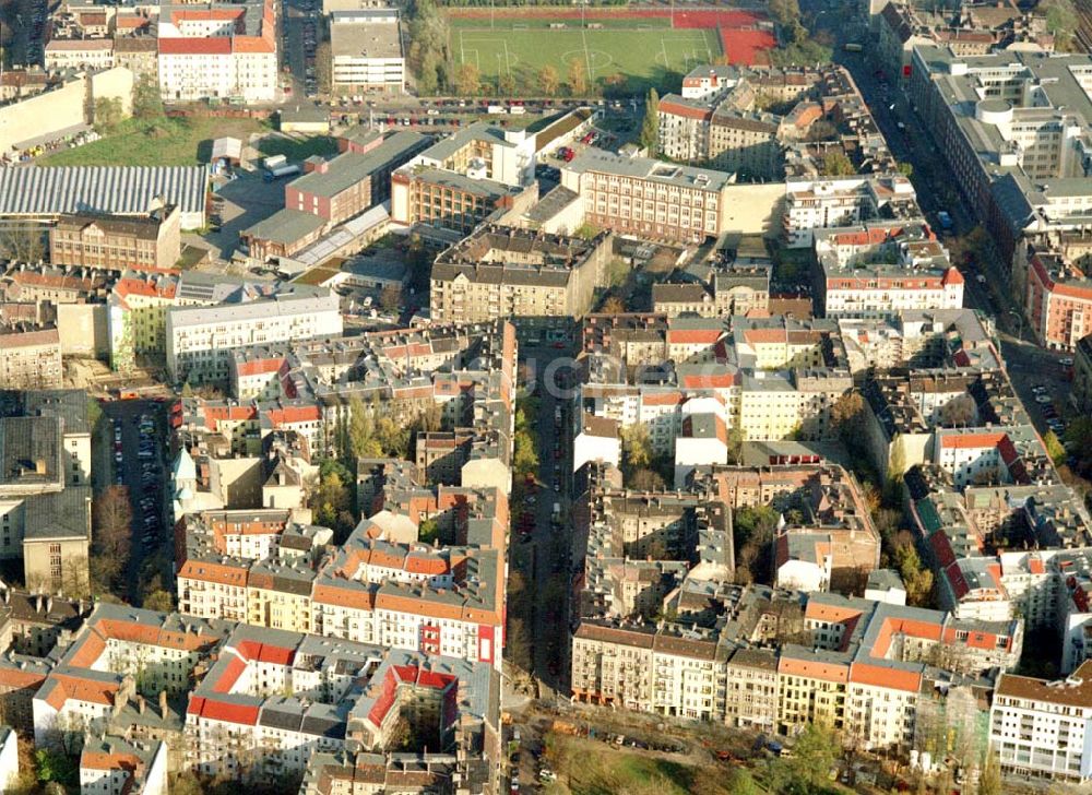 Berlin - Friedrichshain von oben - Berlin - Friedrichshain (Nähe S-Bhf