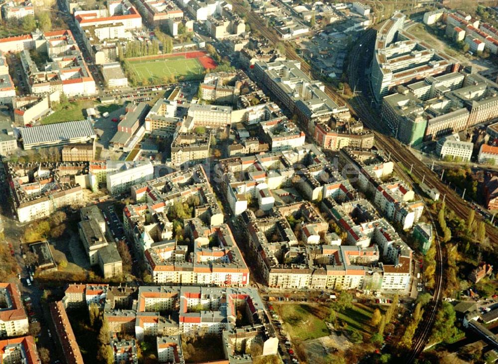 Berlin - Friedrichshain von oben - Berlin - Friedrichshain (Nähe S-Bhf