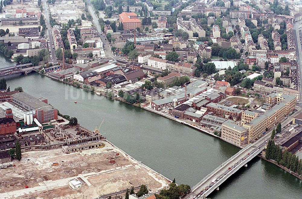 Luftaufnahme Berlin Oberschöneweide - 09.09.1995 Berlin, Industriegebiet Oberschöneweide