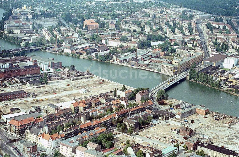 Berlin Oberschöneweide aus der Vogelperspektive: 09.09.1995 Berlin, Industriegebiet Oberschöneweide