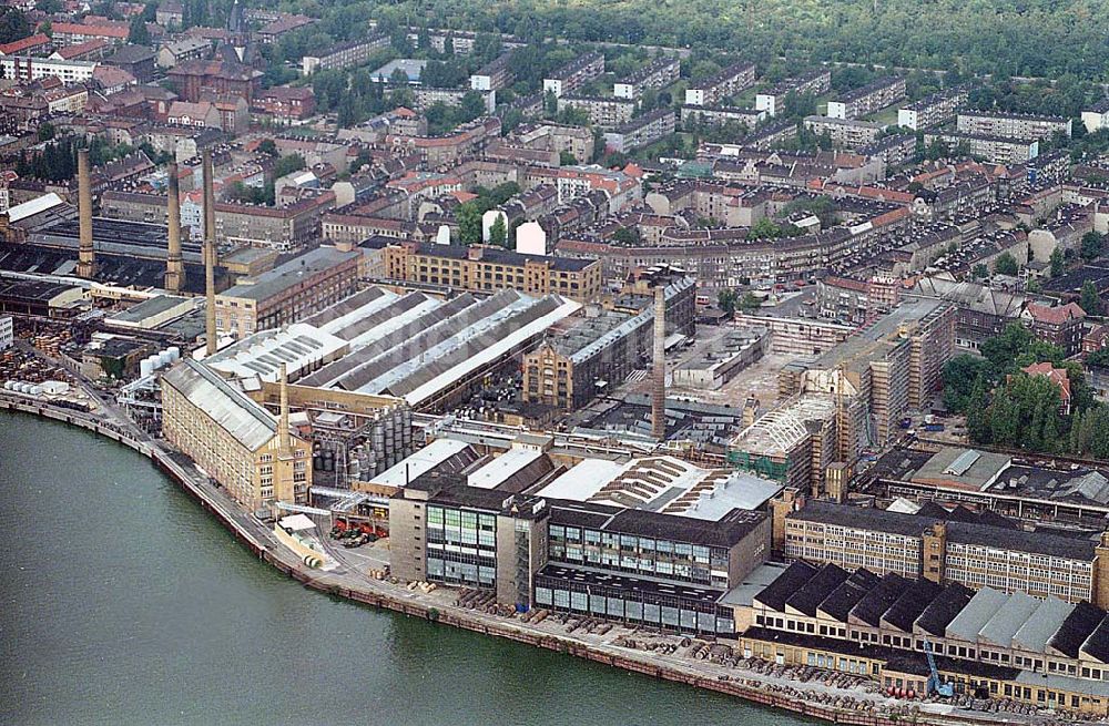 Luftbild Berlin Oberschöneweide - 09.09.1995 Berlin, Industriegebiet Oberschöneweide