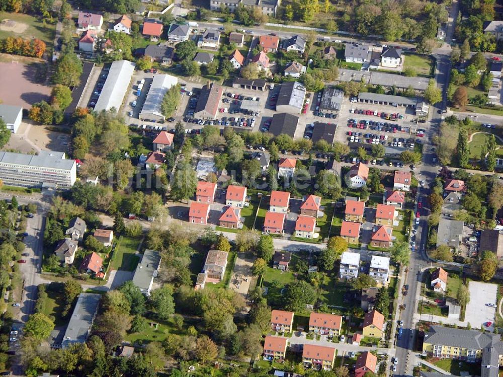 Berlin-Karlshorst von oben - Berlin-Karlshorst, Wohnsiedlung-Neubau der PREMIER-Deutschland GmbH, an der Arberstraße 54 in Berlin-Karlshorst