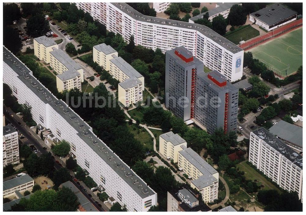 Berlin Lichtenberg von oben - Berlin Lichtenberg, Blick auf die Gebäude der Schulze-Boysen-Straße 39-47, 69-75, 49-67,