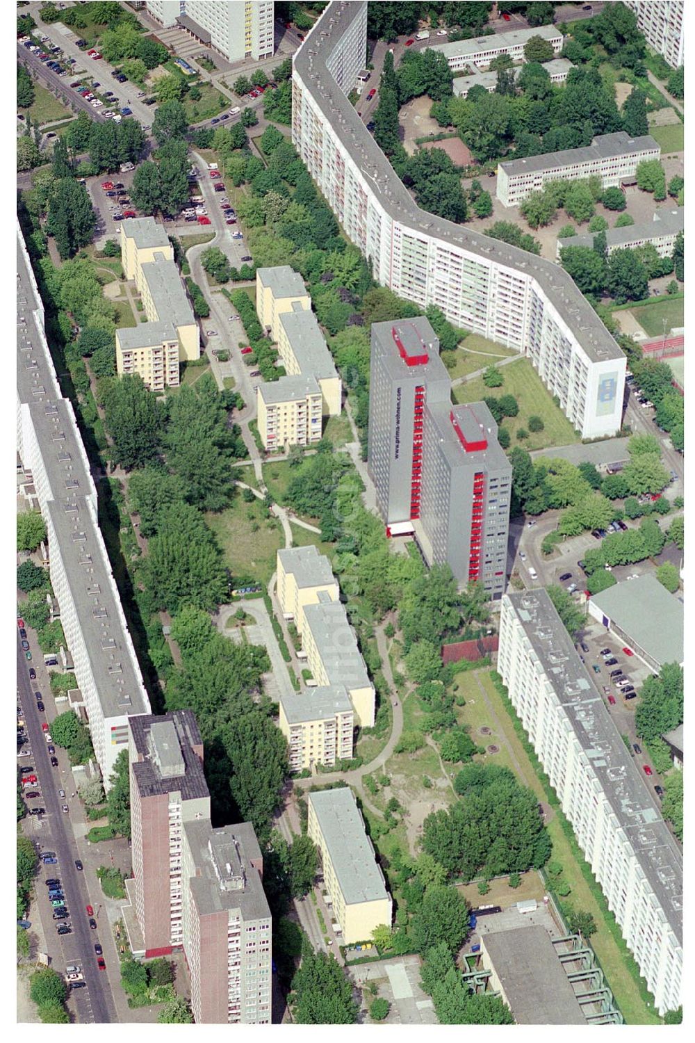 Luftbild Berlin Lichtenberg - Berlin Lichtenberg, Blick auf die Gebäude der Schulze-Boysen-Straße 39-47, 69-75, 49-67,