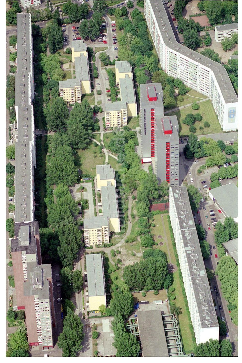 Luftaufnahme Berlin Lichtenberg - Berlin Lichtenberg, Blick auf die Gebäude der Schulze-Boysen-Straße 39-47, 69-75, 49-67,