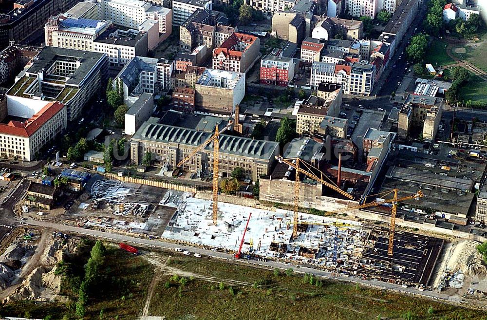 Luftaufnahme Berlin - Berlin-Mitte 20.09.2003 Baustelle am Nordbahnhof