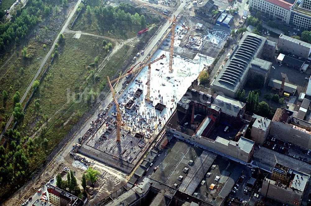 Luftbild Berlin - Berlin-Mitte 20.09.2003 Baustelle am Nordbahnhof