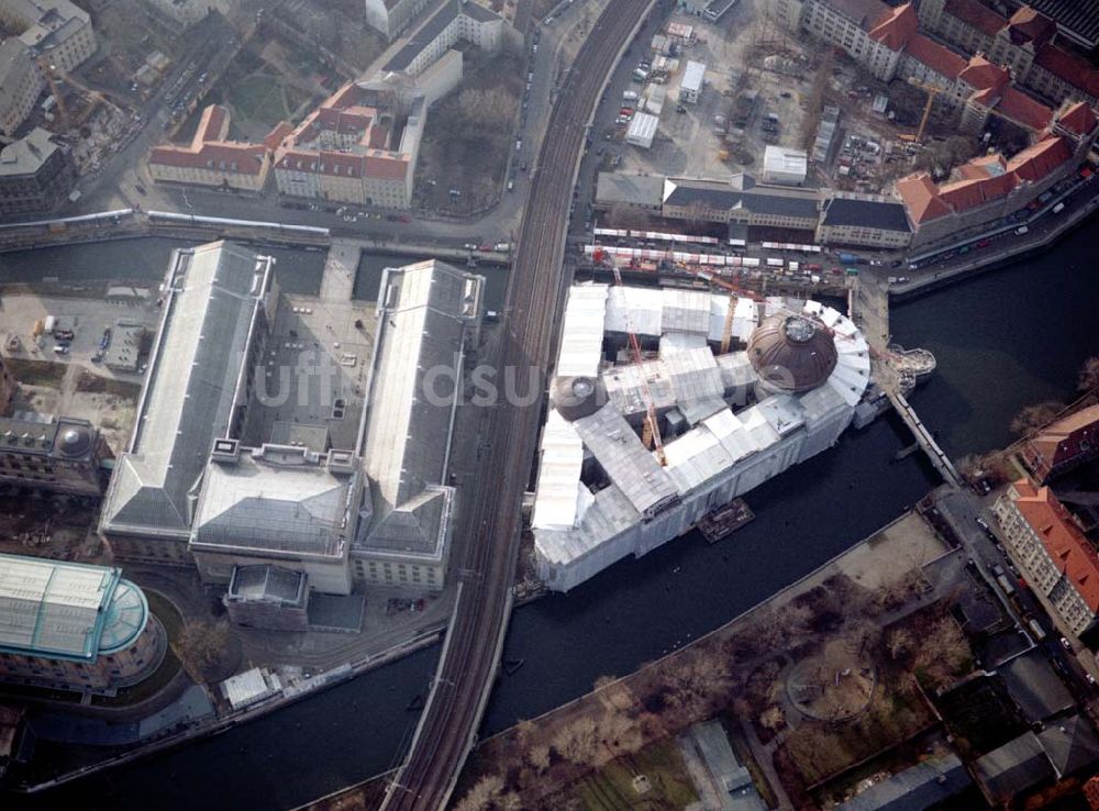 Luftbild Berlin - Berlin Mitte Rekonstruktion der Berliner Museumsinsel